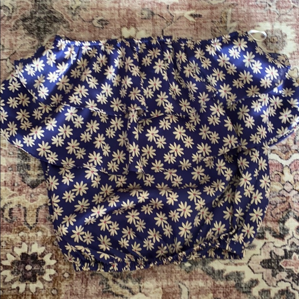 Blu moon silk tube top